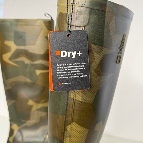 Bass Outdoor Field Rain Boot Size US 7 Green Camo Knee High Techwear Utility New - Picture 9 of 15